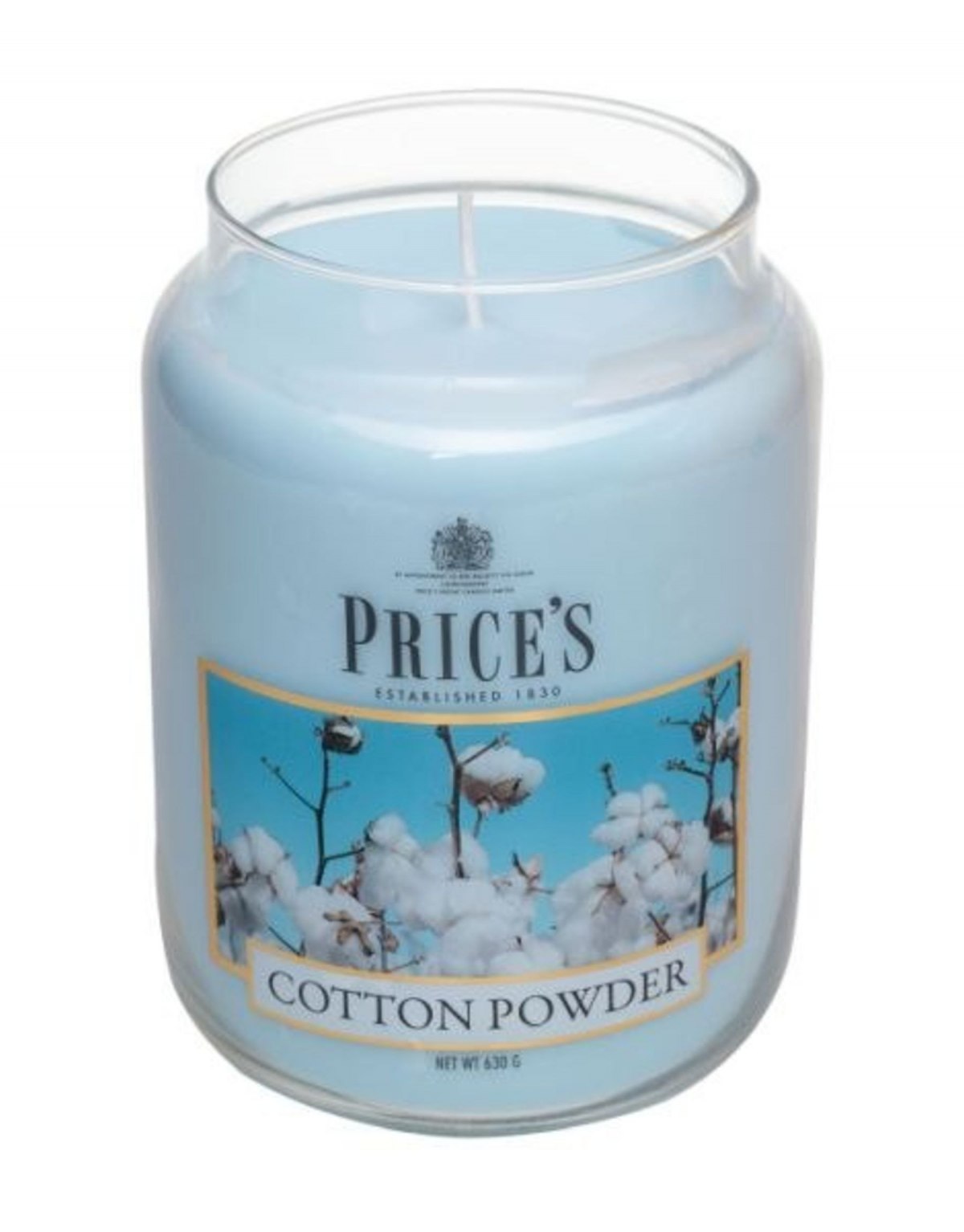 Candela Profumata in giara grande - Cotton Powder di Price's Candles