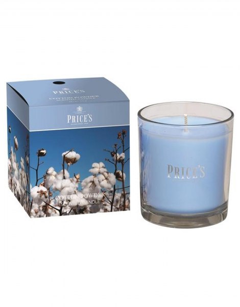 Candela Profumata in Bicchiere Cotton Powder PRICE'S CANDLES