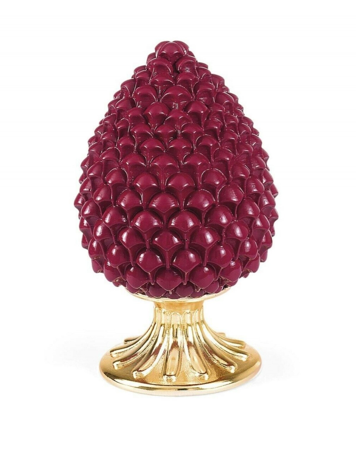 Bordeaux pinecone with gold...