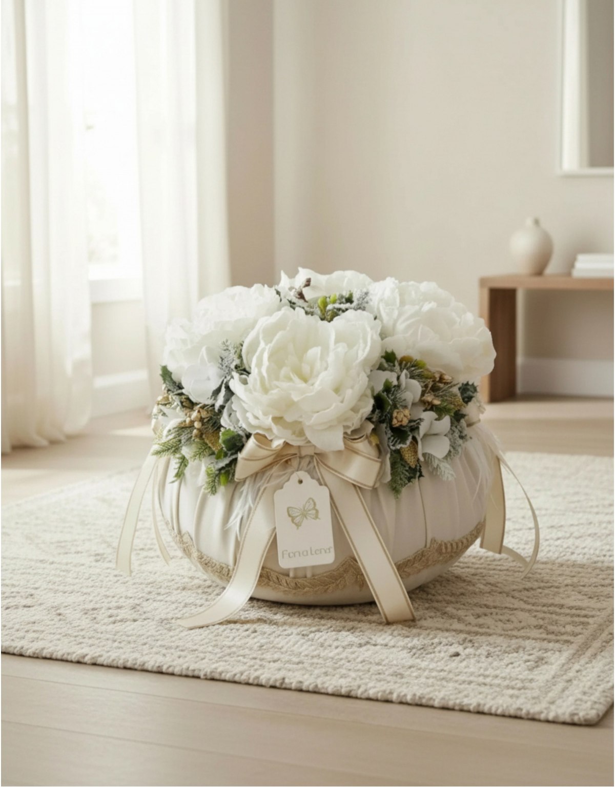 Fiori di Lena - Pouff Beige...